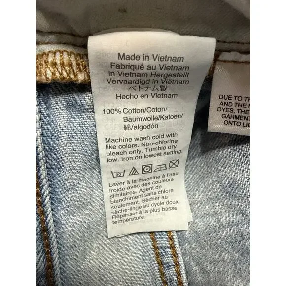 Madewell Women’s The Dad Jean High Rise Distressed Size 26 Light Wash - Picture 13 of 14